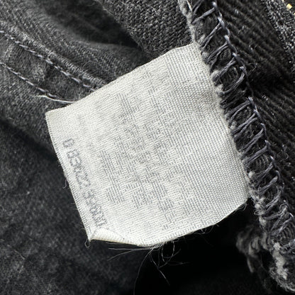 Vintage Lee Original Jeans Women's Long Black High Rise Tapered Capri 26x25 90s