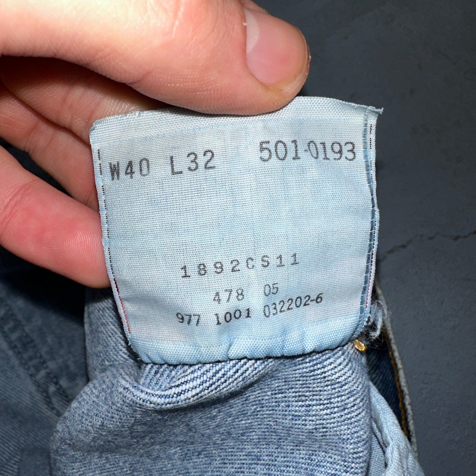 Levis 501 Vintage 90s Mexico Straight Leg Jeans 40x32 Y2K Light Wash Act 37x30