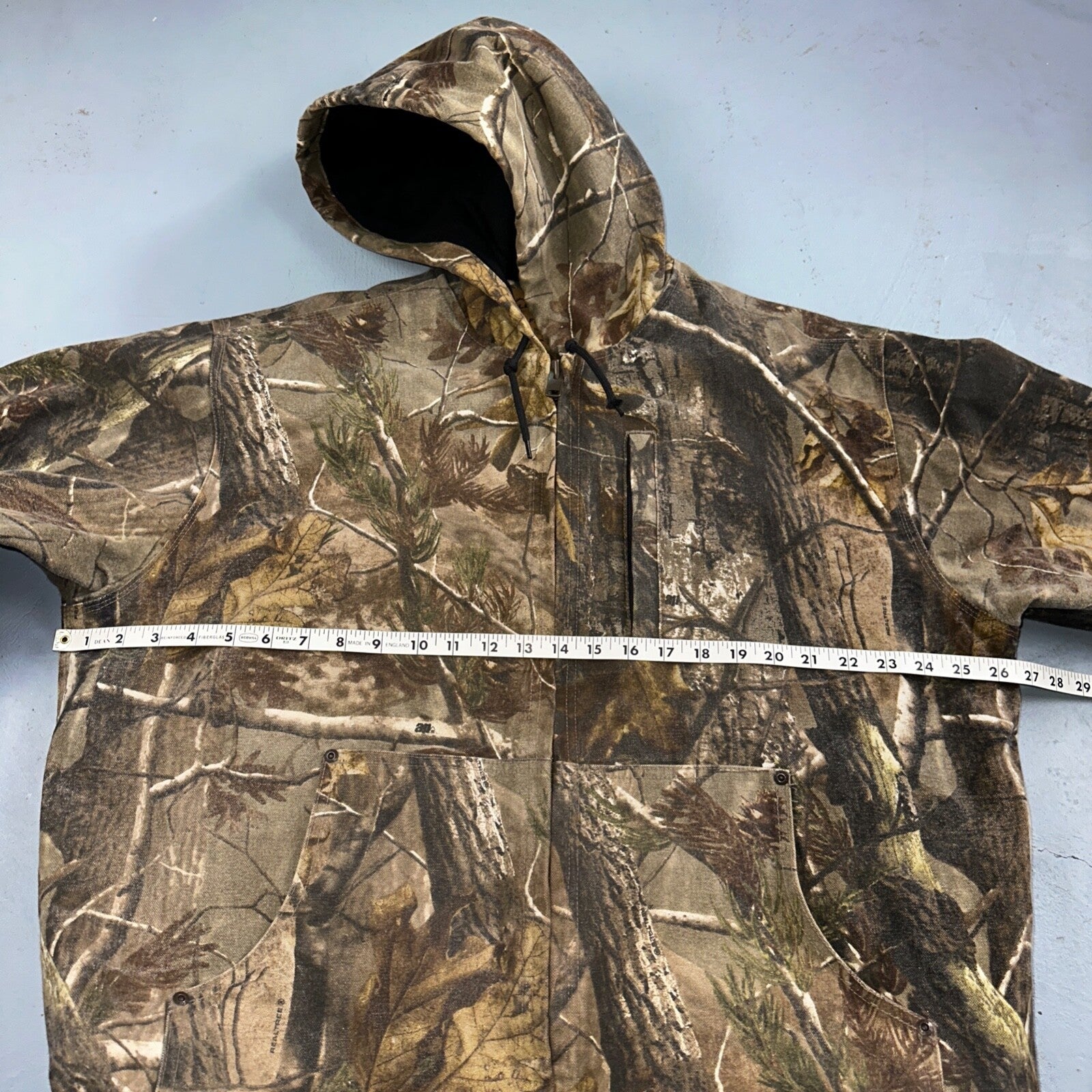 Levi Strauss Signature Field Gear Jacket Mens L Camo Hooded Realtree Lined Coat