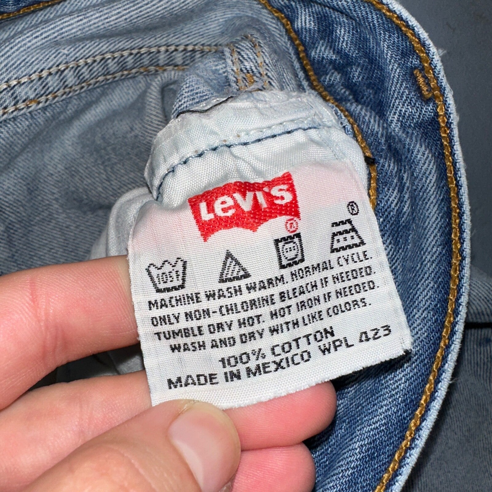 Levis 501 Vintage 90s XX Straight Leg Mexico Jeans 34x36 Light Wash Act 31x33