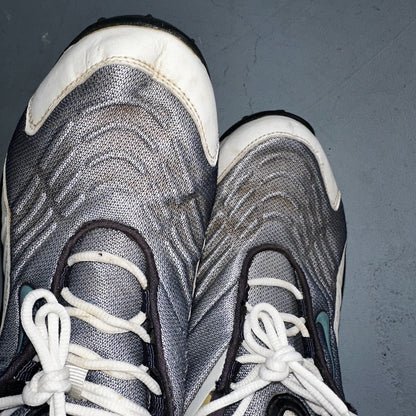 Vintage Nike Trainer Mens White Purple Size 10 USA Leather Sneaker 303901 Y2K