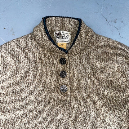 Vintage Woolrich Women's Sweater Size M 85% Wool Chunky Knit Crew Neck Long Slv