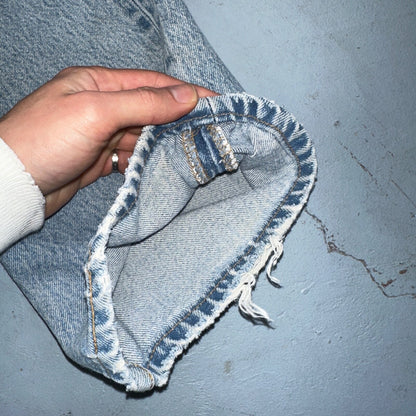 Levis 501 Vintage 90s USA XX Straight Leg Jeans Blue Med Wash 34x36 Act 31x31