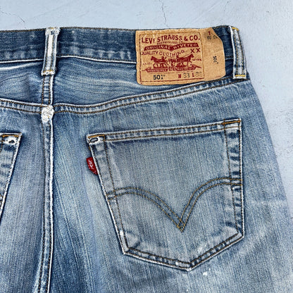 Levis 501 Vintage Y2K XX Straight Leg Jeans Blue Light Wash 33x32 Act 31x30