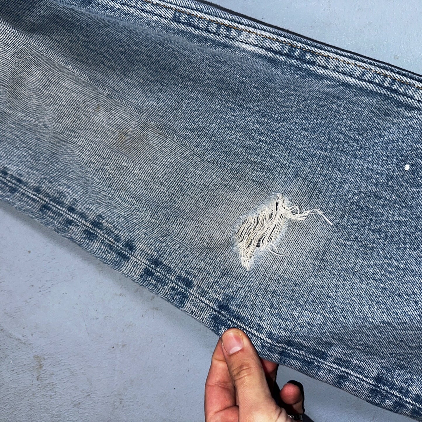 Levis 501 Vintage 90s USA XX Straight Leg Jeans 33x36 Light Wash Act 30x30