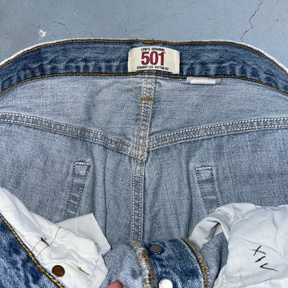 Levis 501 Vintage Y2K XX Straight Leg Jeans Blue Light Wash 34x32 Act 34x31