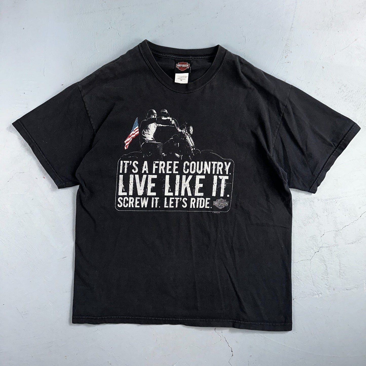 Harley Davidson Charleston SC VTG T Shirt Motorcycle Bike Graphic Free Country