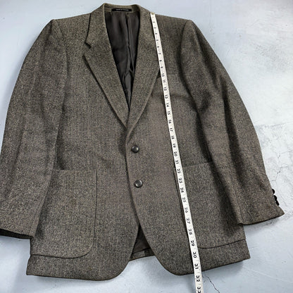 YSL Yves Saint Laurent Vintage Gray Tweed Jacket 38 Blazer Coat France Suit 80s