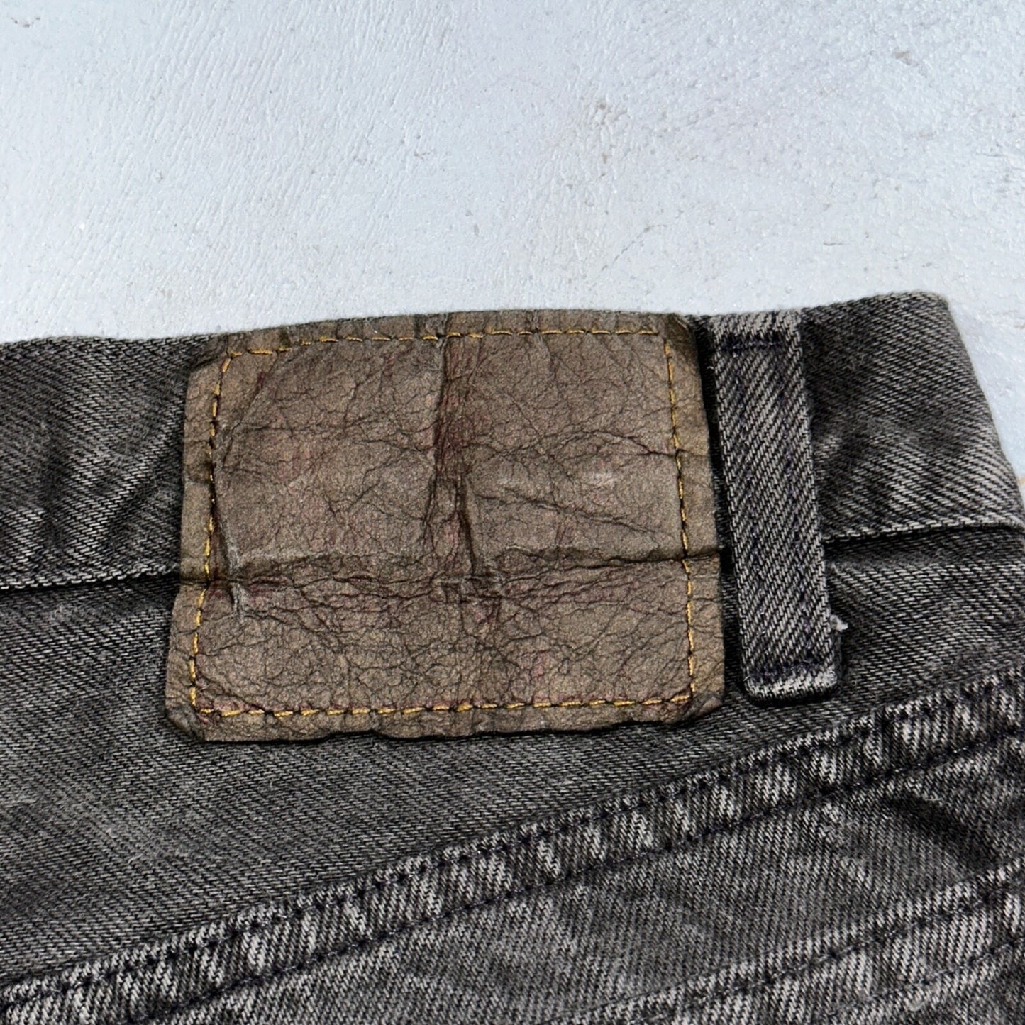 Levis 501 Vintage 80s USA XX Straight Leg Jeans Black Heavy Dark Dyed Act 28x31