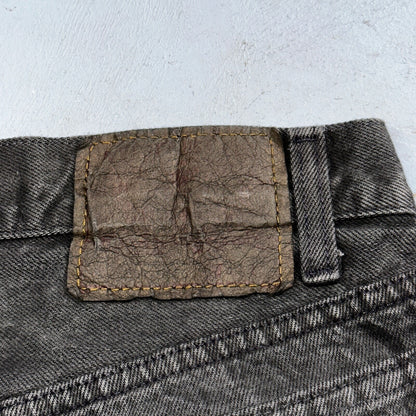 Levis 501 Vintage 80s USA XX Straight Leg Jeans Black Heavy Dark Dyed Act 28x31