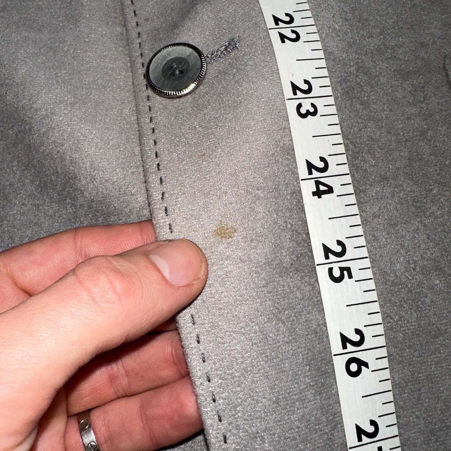 VTG Mens Suit 38 Jacket Sport Coat Rockabilly 60s 70s Suede Gray Disco The Knack