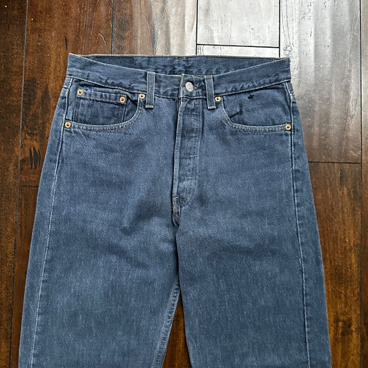 Levis VTG 90s 501 Button Fly 31x32 USA Tag Jeans Straight Wash Blue XX Act 28x31
