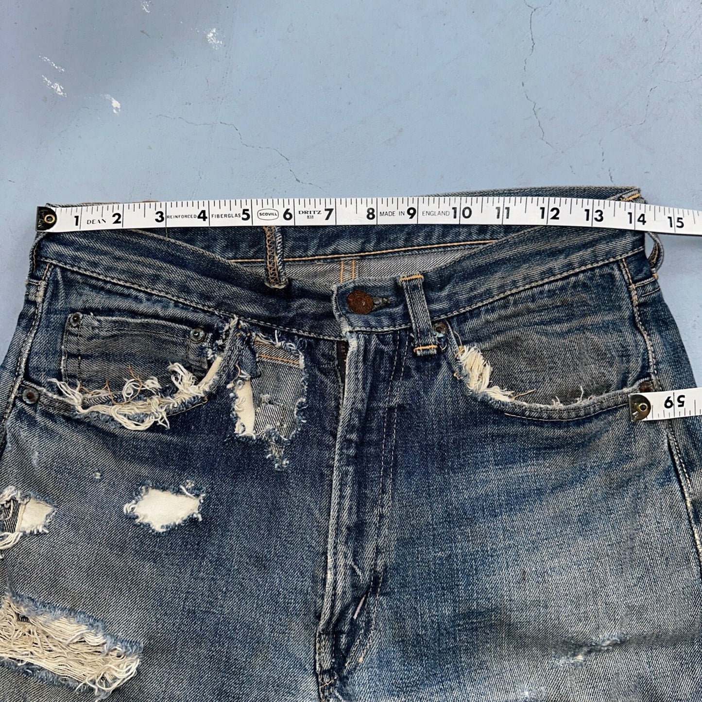 Levis 505 Big E Vintage 60s Redline Selvedge USA XX 1960s Jeans 501 Act 28x26