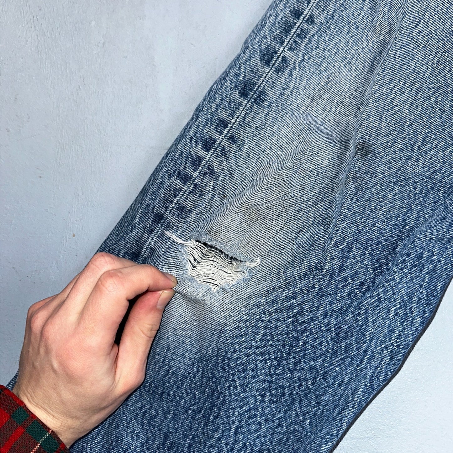 Levis 501 Vintage 90s Y2K XX Straight Leg Jeans Blue Med Wash 34x38 Act 31x32