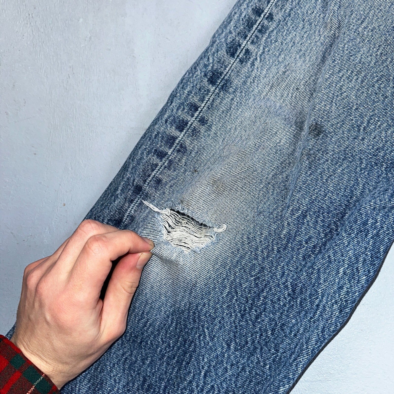 Levis 501 Vintage 90s Y2K XX Straight Leg Jeans Blue Med Wash 34x38 Act 31x32