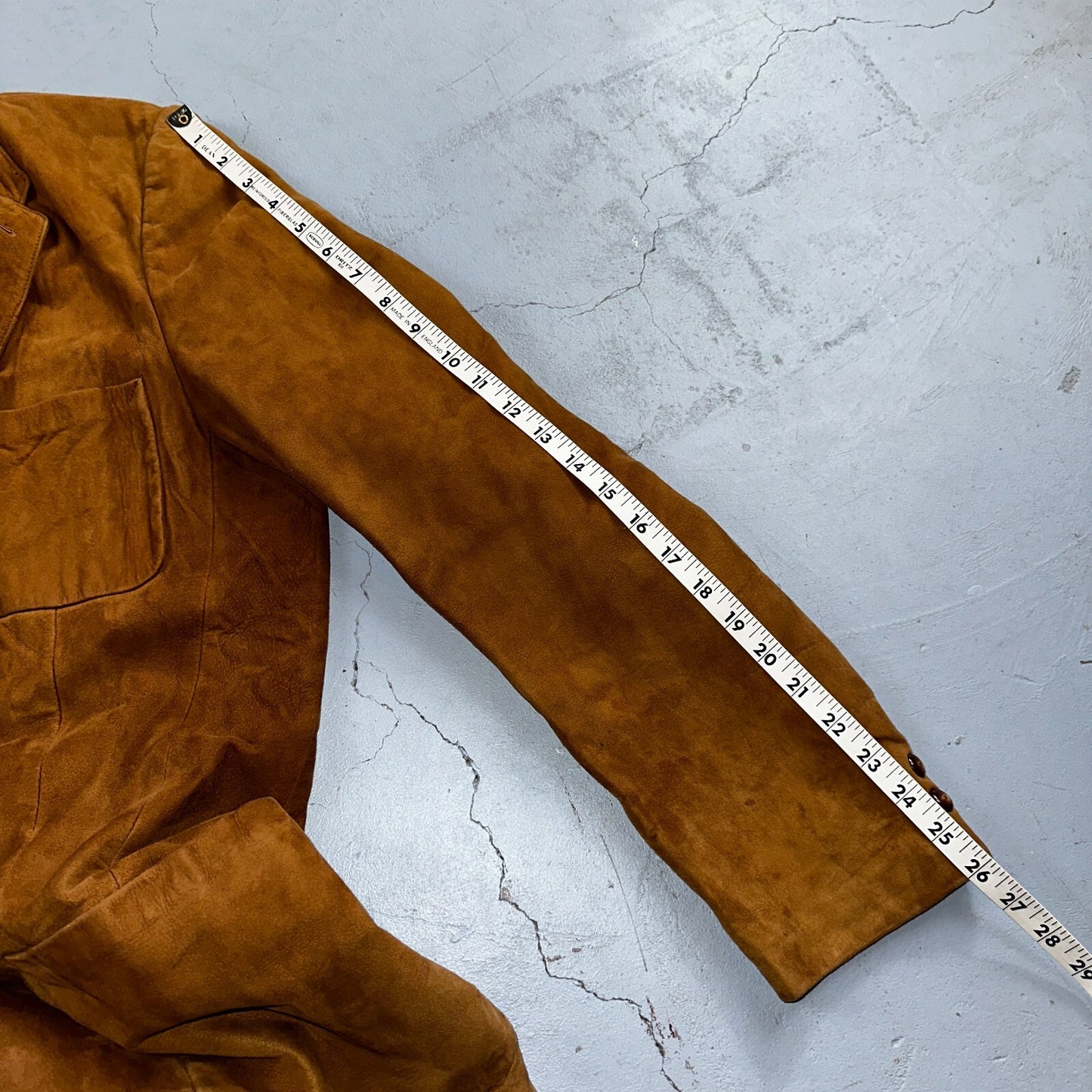 Vintage 50s Pennys Men’s 42L Brown Suede Leather Western Coat Blazer Chore 1950s