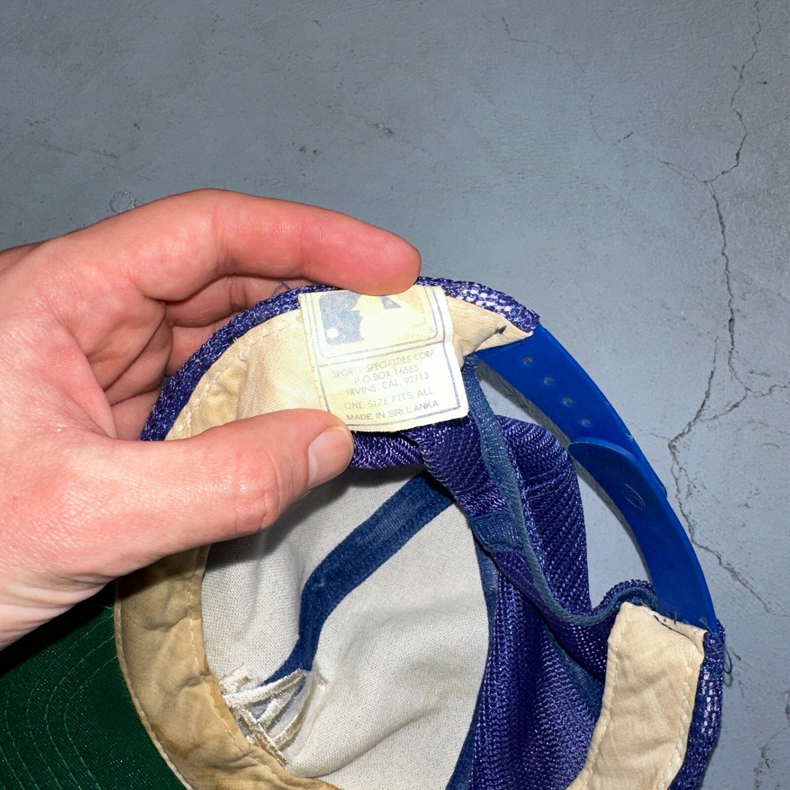 Los Angeles Dodgers VTG Hat Cap Snapback 80s MLB Mesh Green Trucker Blue LA