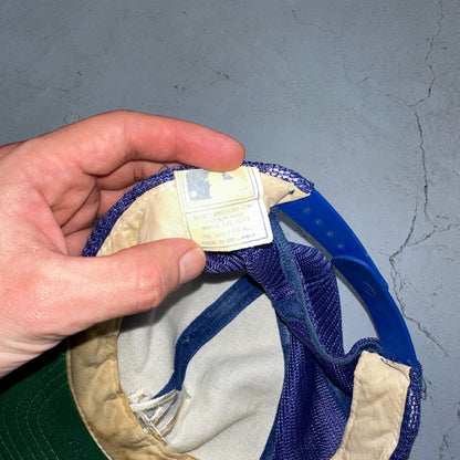 Los Angeles Dodgers VTG Hat Cap Snapback 80s MLB Mesh Green Trucker Blue LA