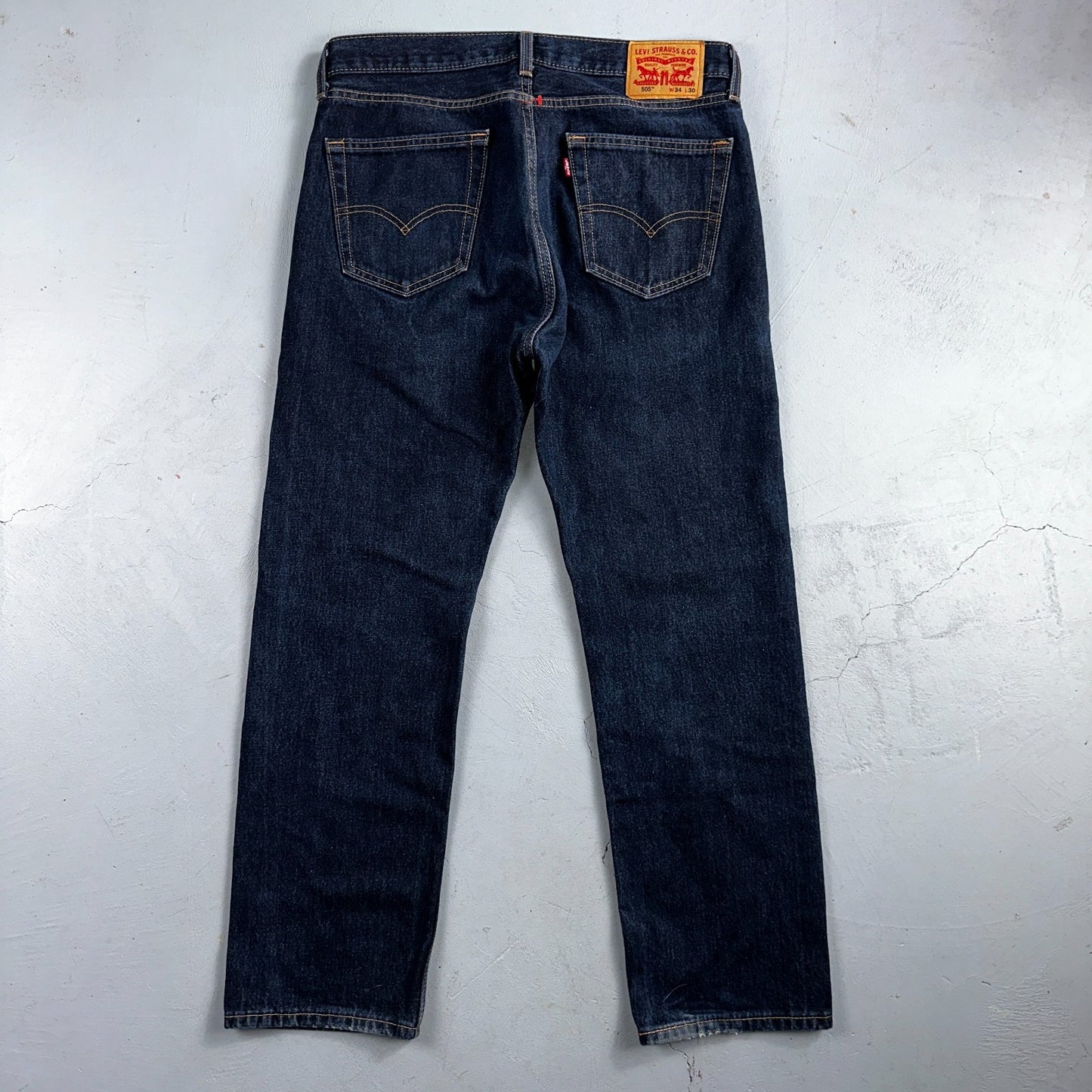 Levis 505 Vintage Y2K Straight Leg XX 2000s Jeans 34x30 Dark Wash Denim