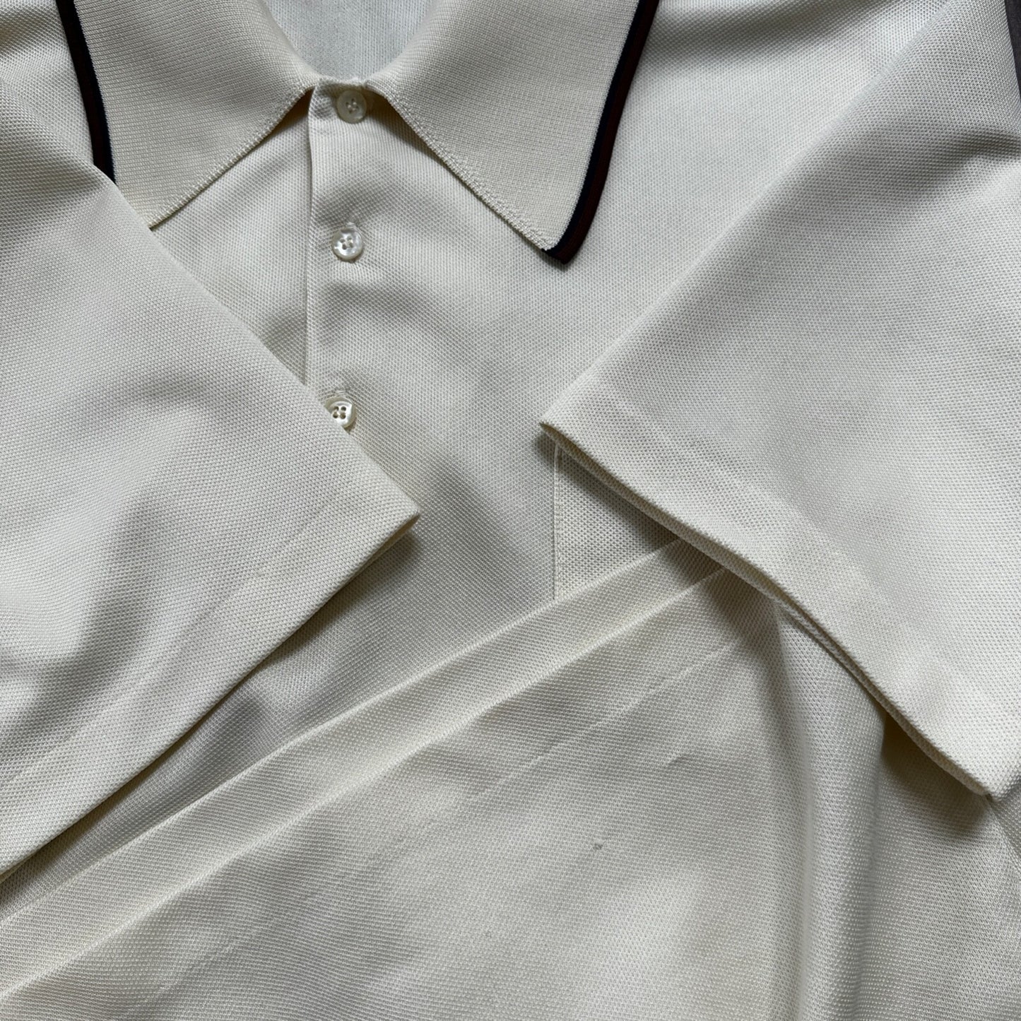 Vintage Jantzen Classic Look White Polo Shirt Single Stitch Size L 1970s 70s
