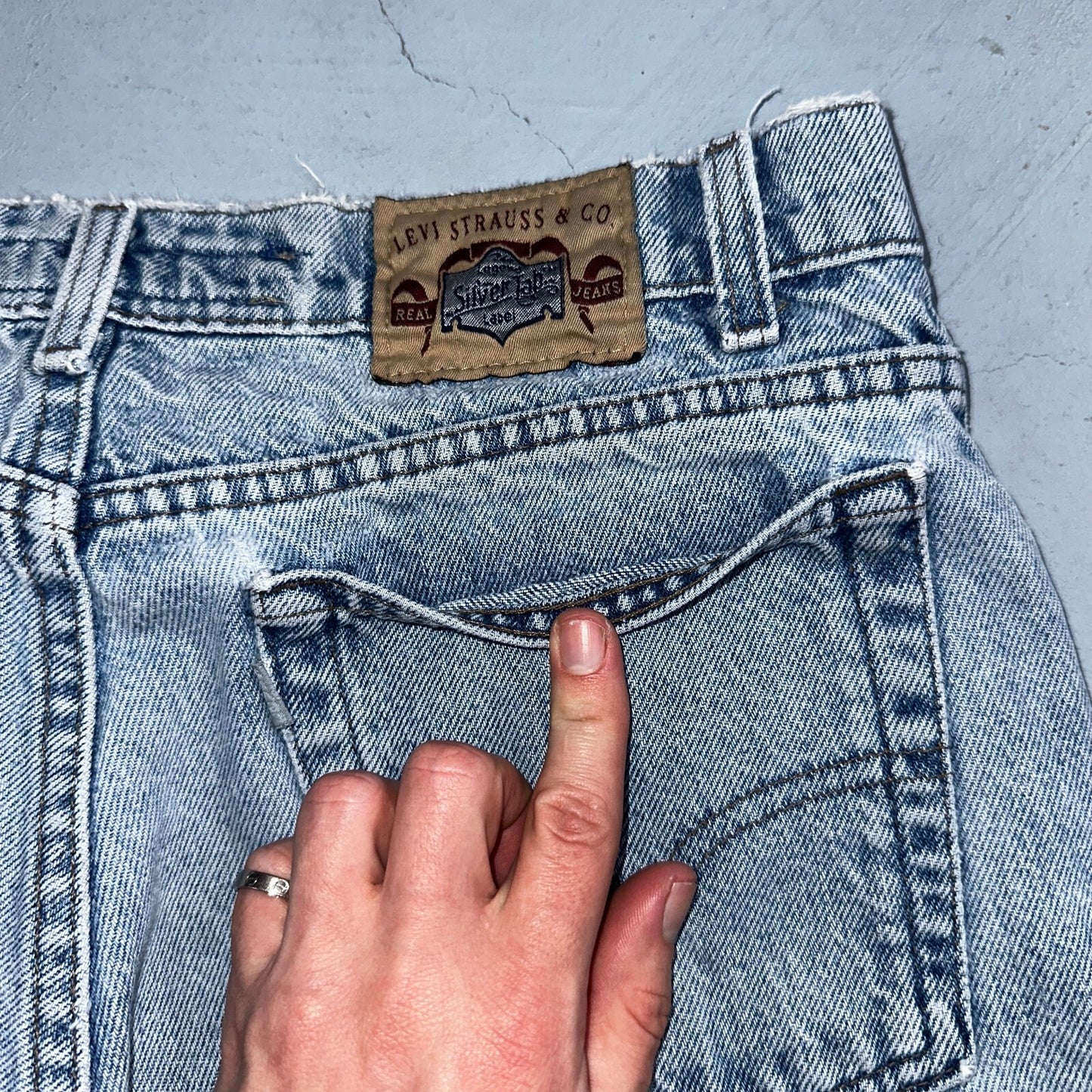 Levis 525 Silver Tab USA Vintage 90s Skater Jeans Light Wash Act 32x32 Act 30x30