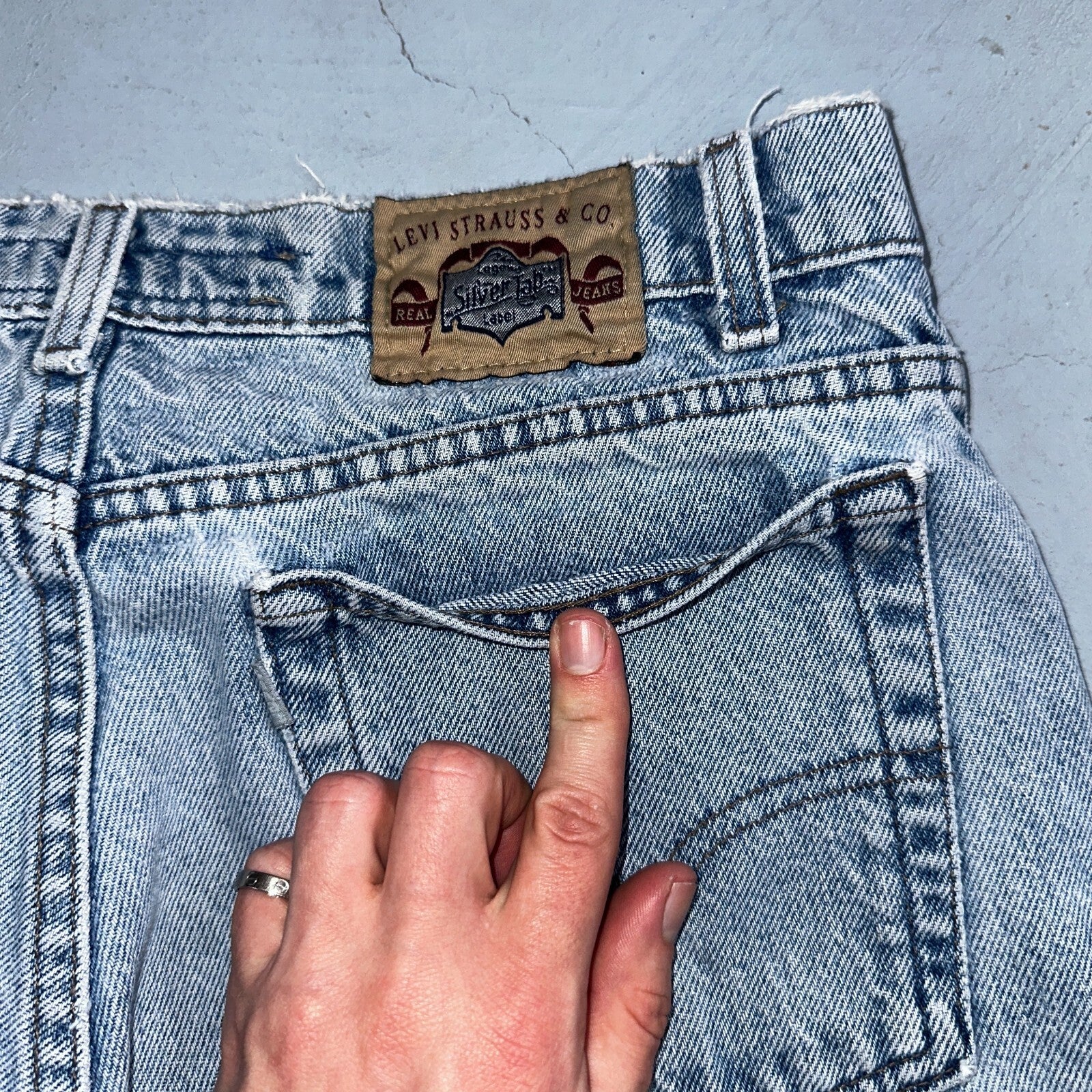 Levis 525 Silver Tab USA Vintage 90s Skater Jeans Light Wash Act 32x32 Act 30x30