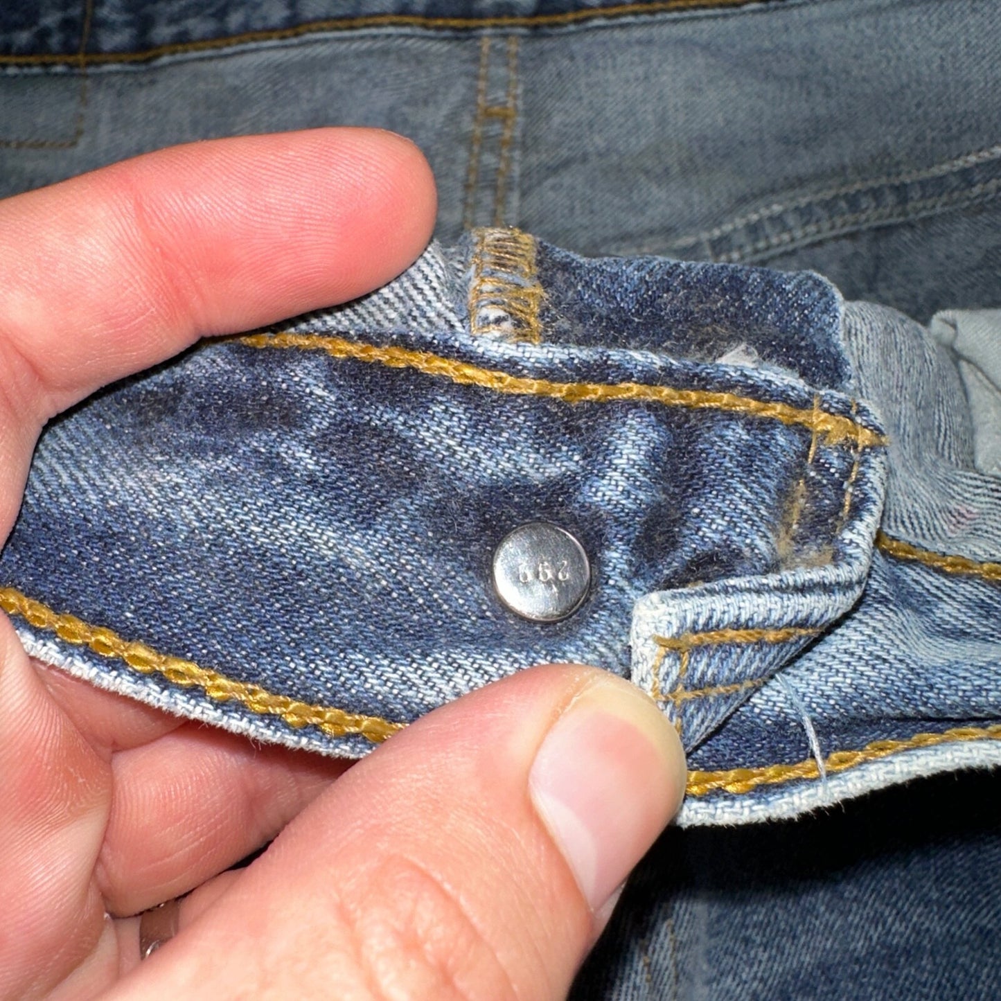 Levis 501 Vintage 90s UK XX Straight Leg Jeans 36x32 Blue Med Wash Act 33x30