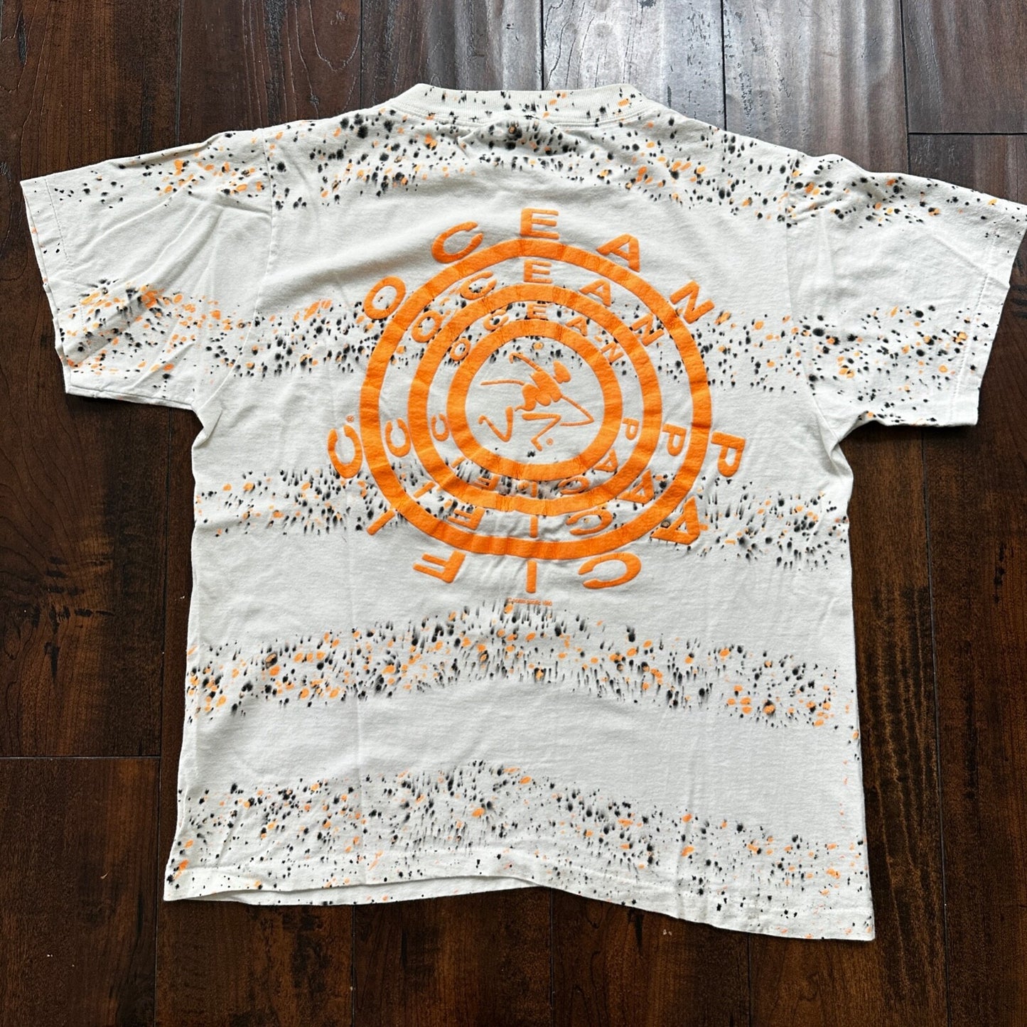 Ocean Pacific OP tie Dye RARE Vintage T Shirt 90s USA Stussy Sports Surf Band