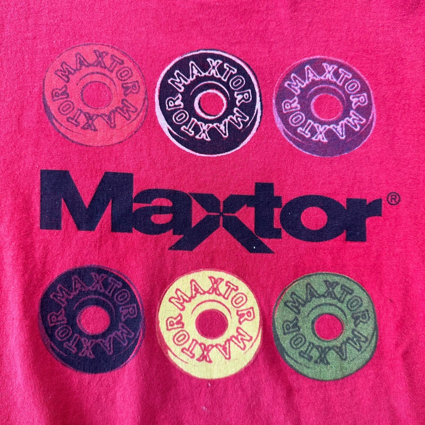 Skate Maxtor Wheels Vintage T Shirt Skateboard Thrashed Paint Grunge Nirvana Rap