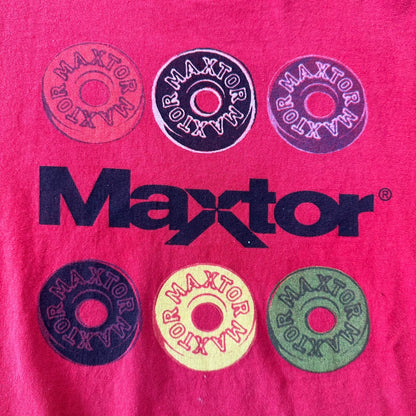 Skate Maxtor Wheels Vintage T Shirt Skateboard Thrashed Paint Grunge Nirvana Rap