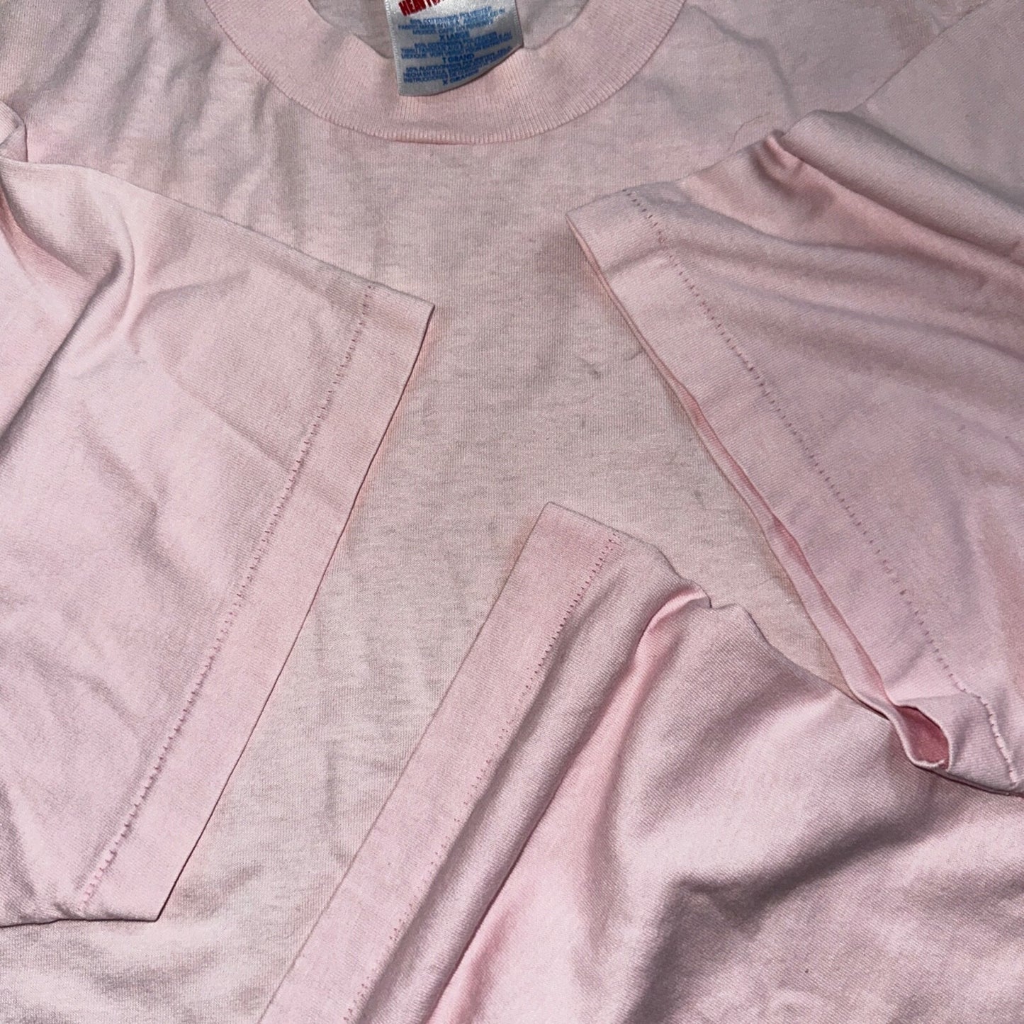 Hanes Blank 90s Pink VTG T Shirt Lot Single Stitch XL Basic Cool Rap Grunge