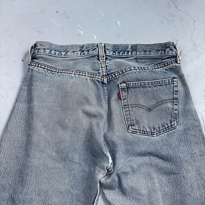 Levis 501 Vintage 80s Redline Selvedge USA XX Jeans Thrashed Light Act 30x33