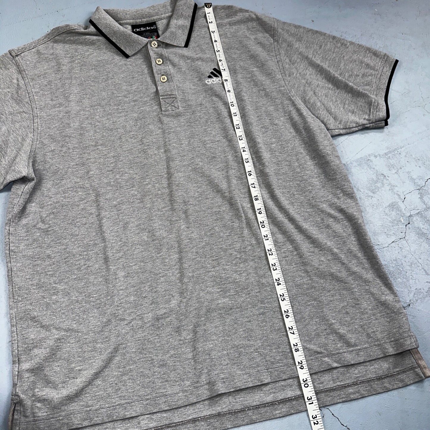 Adidas Gray Polo VTG T Shirt 90s Simple Sport XL Equipment Gym Classy