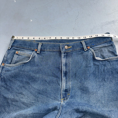 Lee VTG 80 Riders Denim Boot Cut Flare Jeans USA 34x31 Med Wash Cowboy 1980s