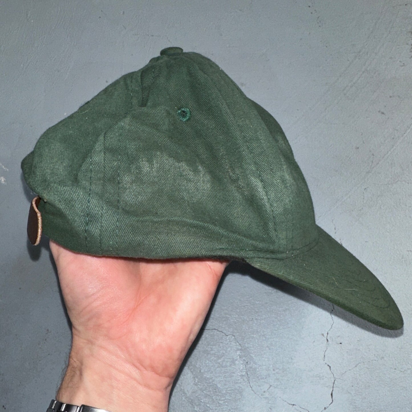 Vintage 7up Hat Made In USA Snap Back Trucker Style Worn Green 90s Heavy Used