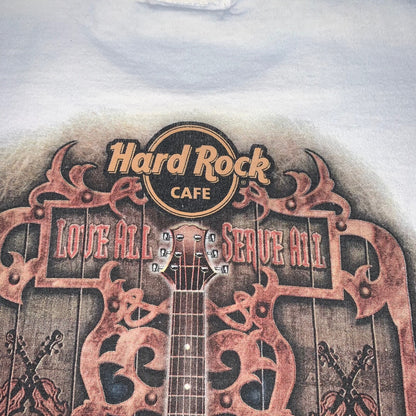 Nashville Hard Rock Cafe Vintage T Shirt Casino Gambling Music Band Guitar 90s