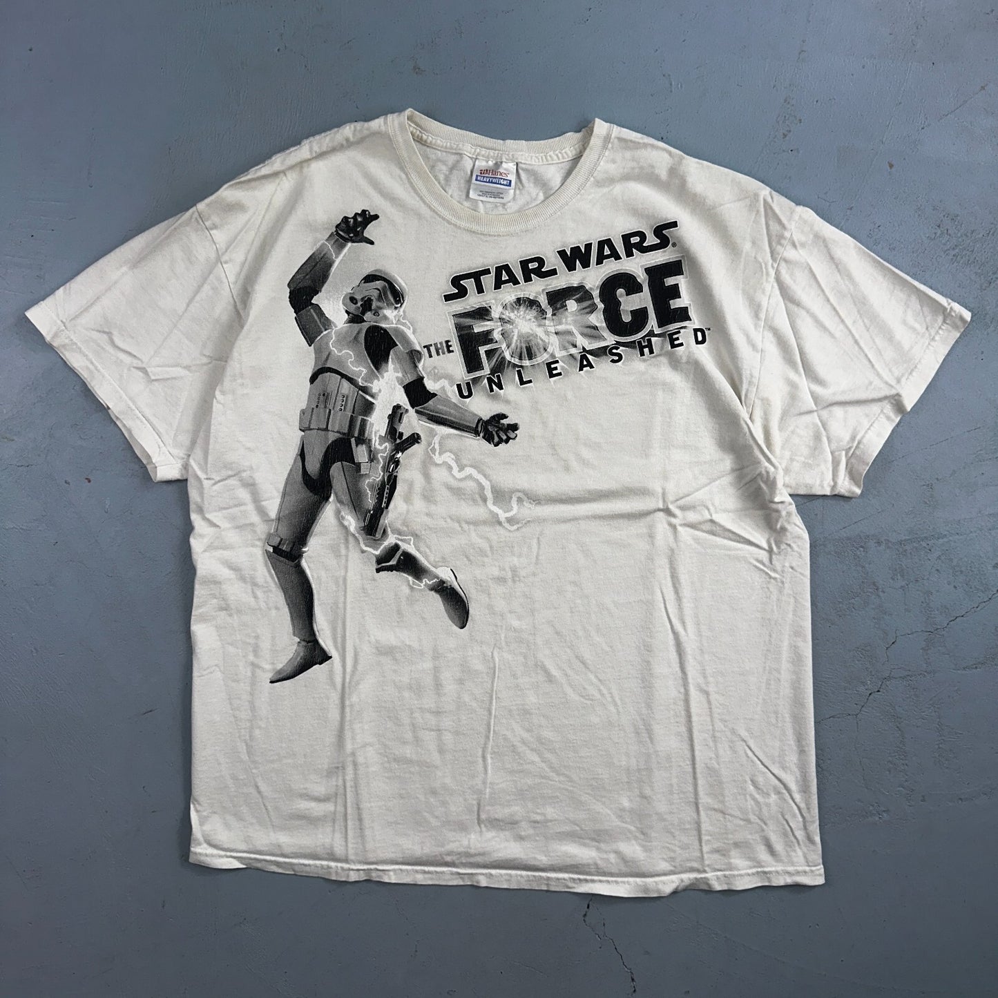 Star Wars The Force Unleashed Promo T Shirt Mens Size XL White Lucasarts