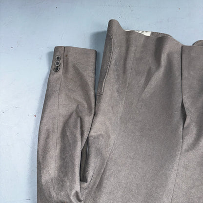 VTG Mens Suit 38 Jacket Sport Coat Rockabilly 60s 70s Suede Gray Disco The Knack