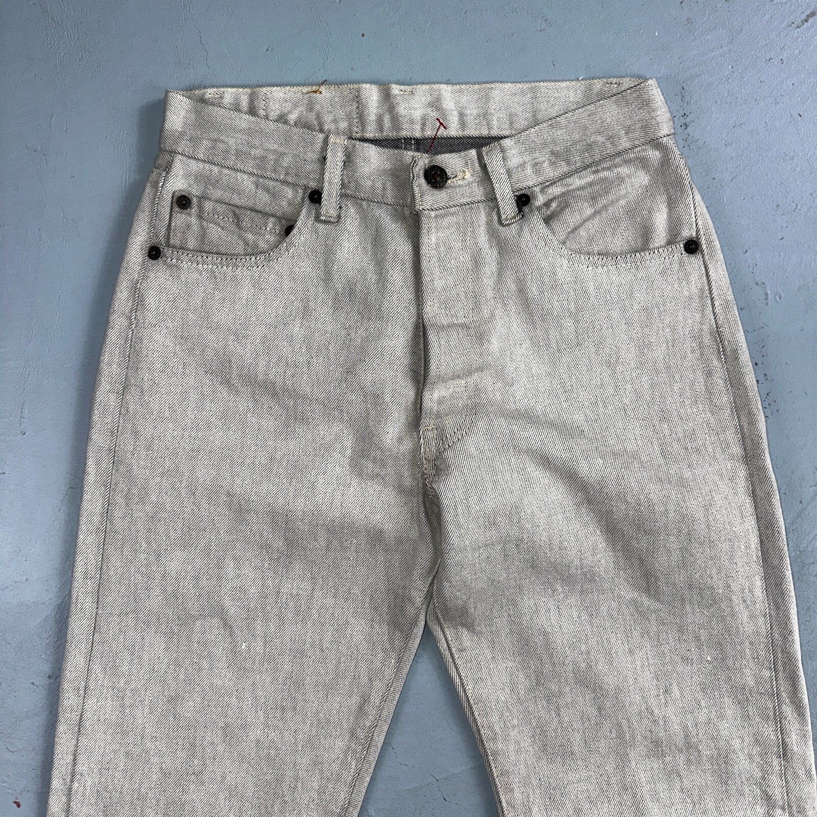 Levis 501 Vintage 80s USA XX Straight Leg Jeans Gray Light Wash 28x32 Act 27x31