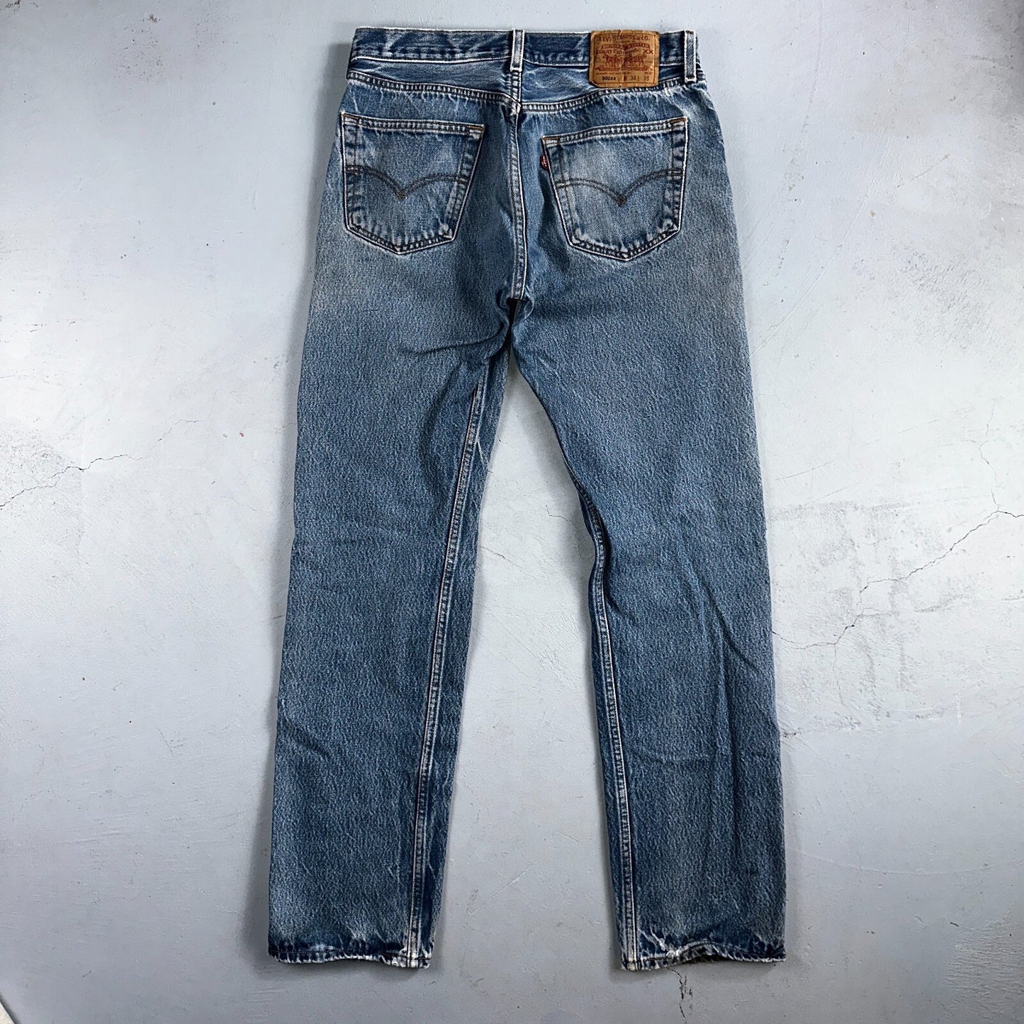 Levis 501 Vintage 90s Y2K XX Straight Leg Jeans Blue Med Wash 34x38 Act 31x32