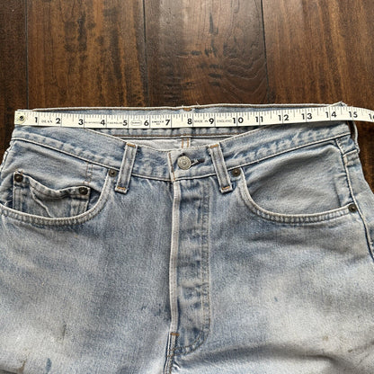 Levis Vintage 80s Redline Selvedge USA 501 XX Jeans Light Wash 33x34 Act 29x29