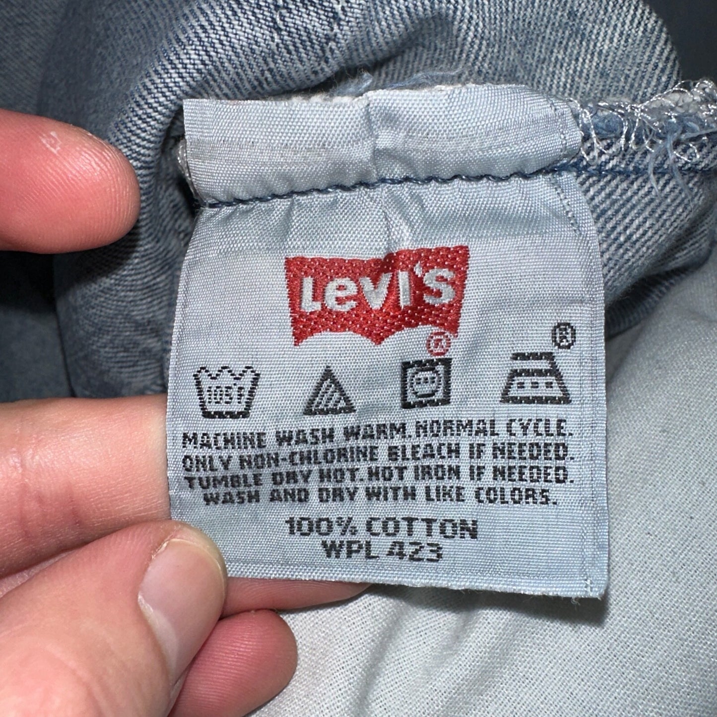 Levis 501 Vintage 90s USA XX Straight Leg Jeans Blue Light Wash 34x30 Act 31x29