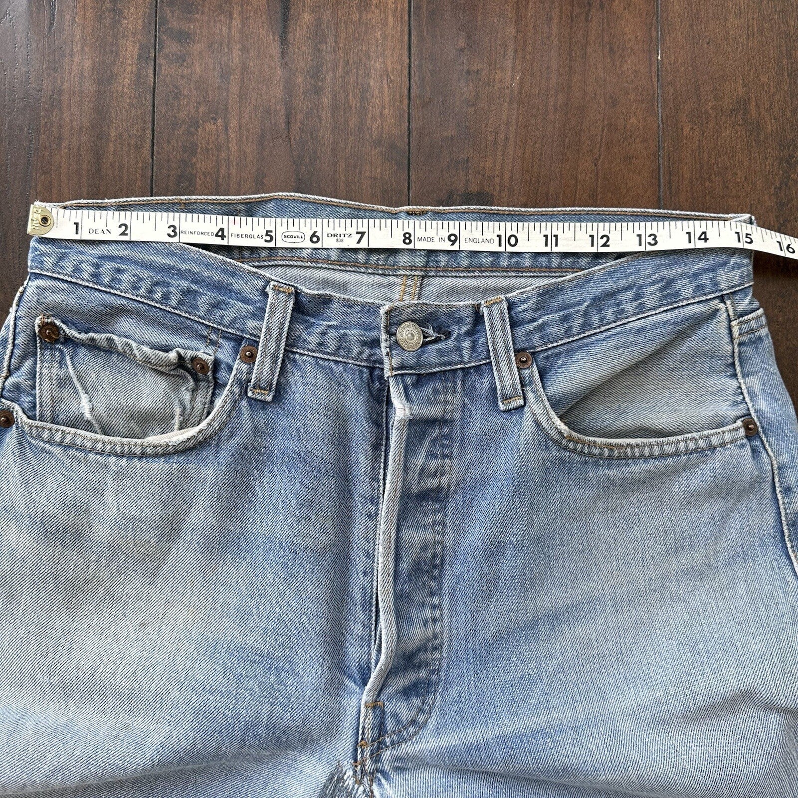 Levis Vintage 80s Redline Selvedge USA 501 XX Jeans 66 70s 33x36 Act 31x26