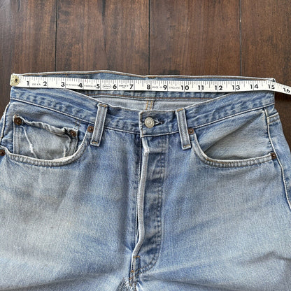 Levis Vintage 80s Redline Selvedge USA 501 XX Jeans 66 70s 33x36 Act 31x26