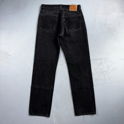 Levis 501 Vintage 80s USA XX Straight Leg Jeans Black Light Wash 33x34 Act 31x32