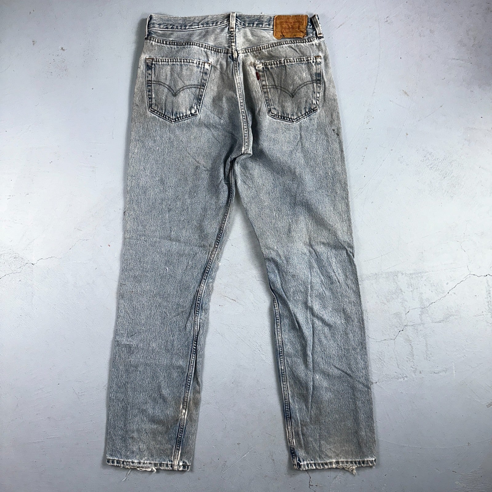 Levis 501 Vintage Y2K 90s XX Straight Leg Jeans Blue Light Wash 36x34 Act 33x32
