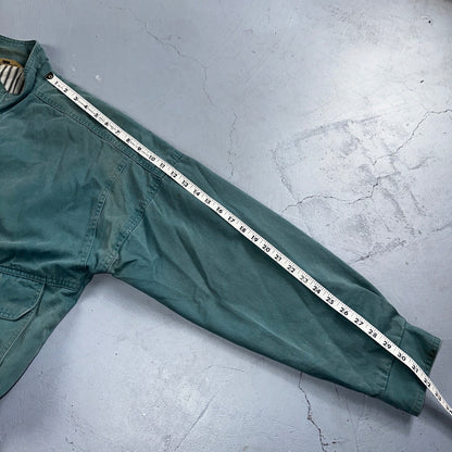 Vintage Teal Blue Tobruk Lined Jacket Men's Large 1980s 80s Bomber Simple Cool