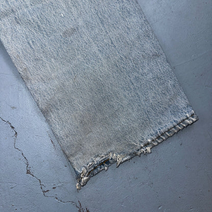 Levis 501 Vintage 80s USA XX Straight Leg Jeans Blue Light Wash 34x36 Act 31x34