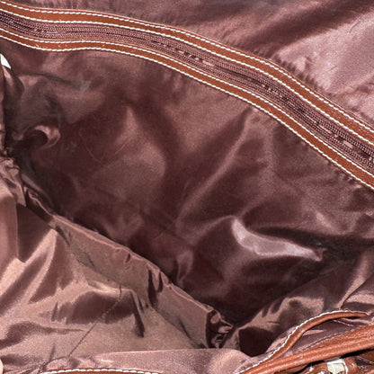 Rich Brown Leather Messenger Satchel Computer Laptop Cross Body Bag