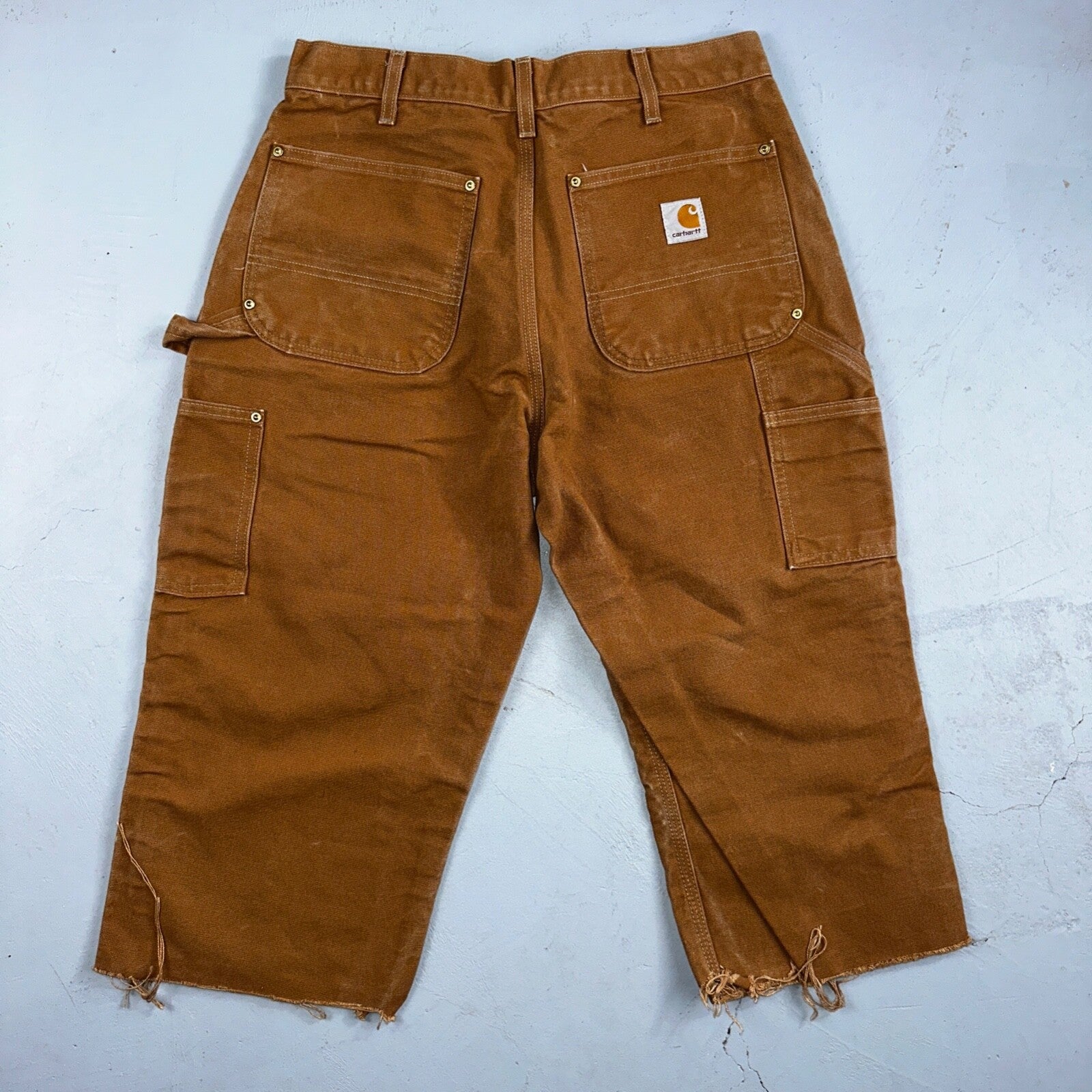 Carhartt Shorts VTG Double Knee Carpenter Pants USA B01 Brown Act 33 30x18